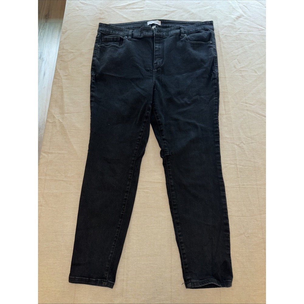 Lane Bryant Black Jeans Straight Fit High-Rise Skinny Flex Magic Waistband 18